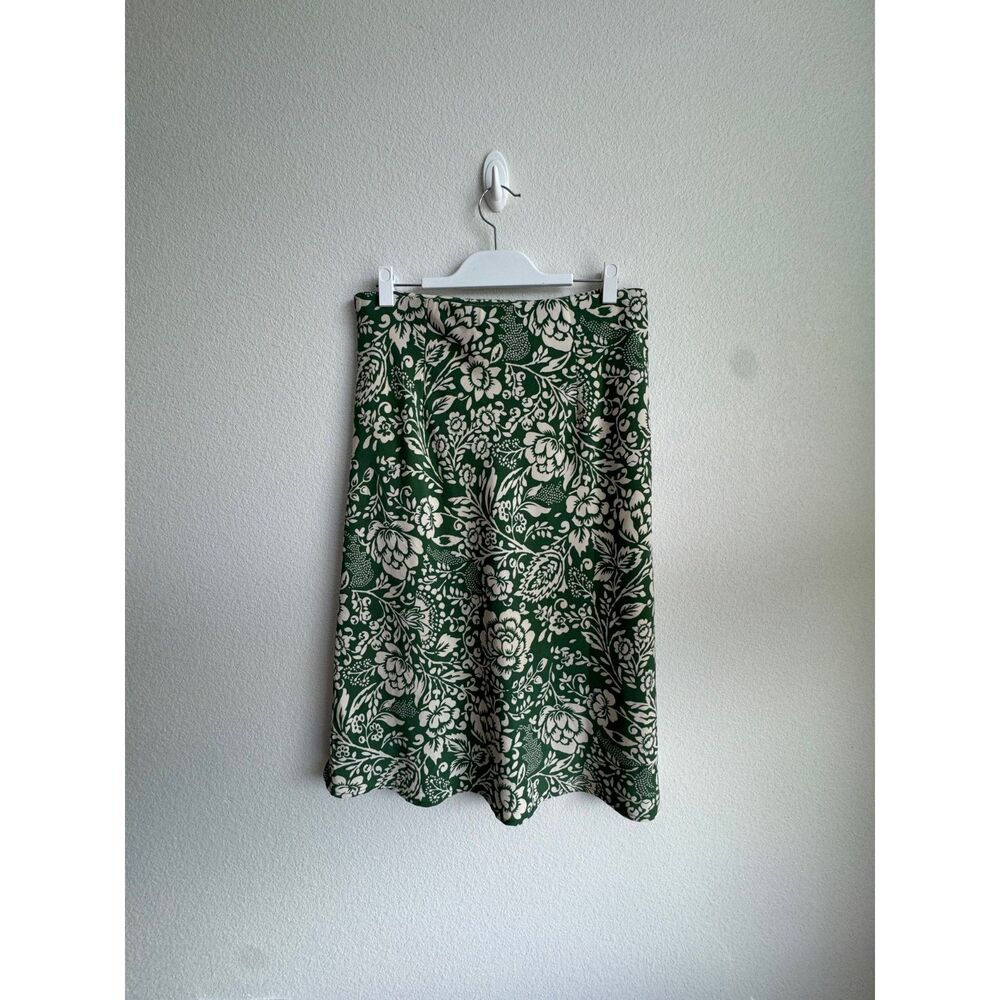Rachel Zoe Green and Cream Floral Midi Skirt - Picture 2 of 4
